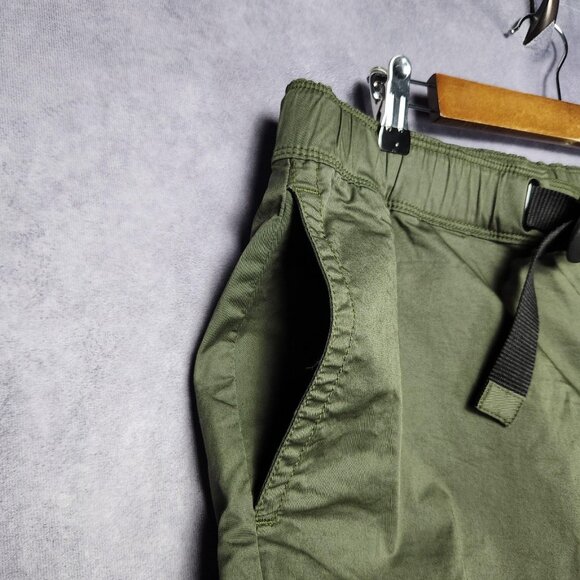 Tommy Hilfiger Pants Mens 36x32 Green Wide Fit Chino Stretch Belted Casual - Picture 14 of 16